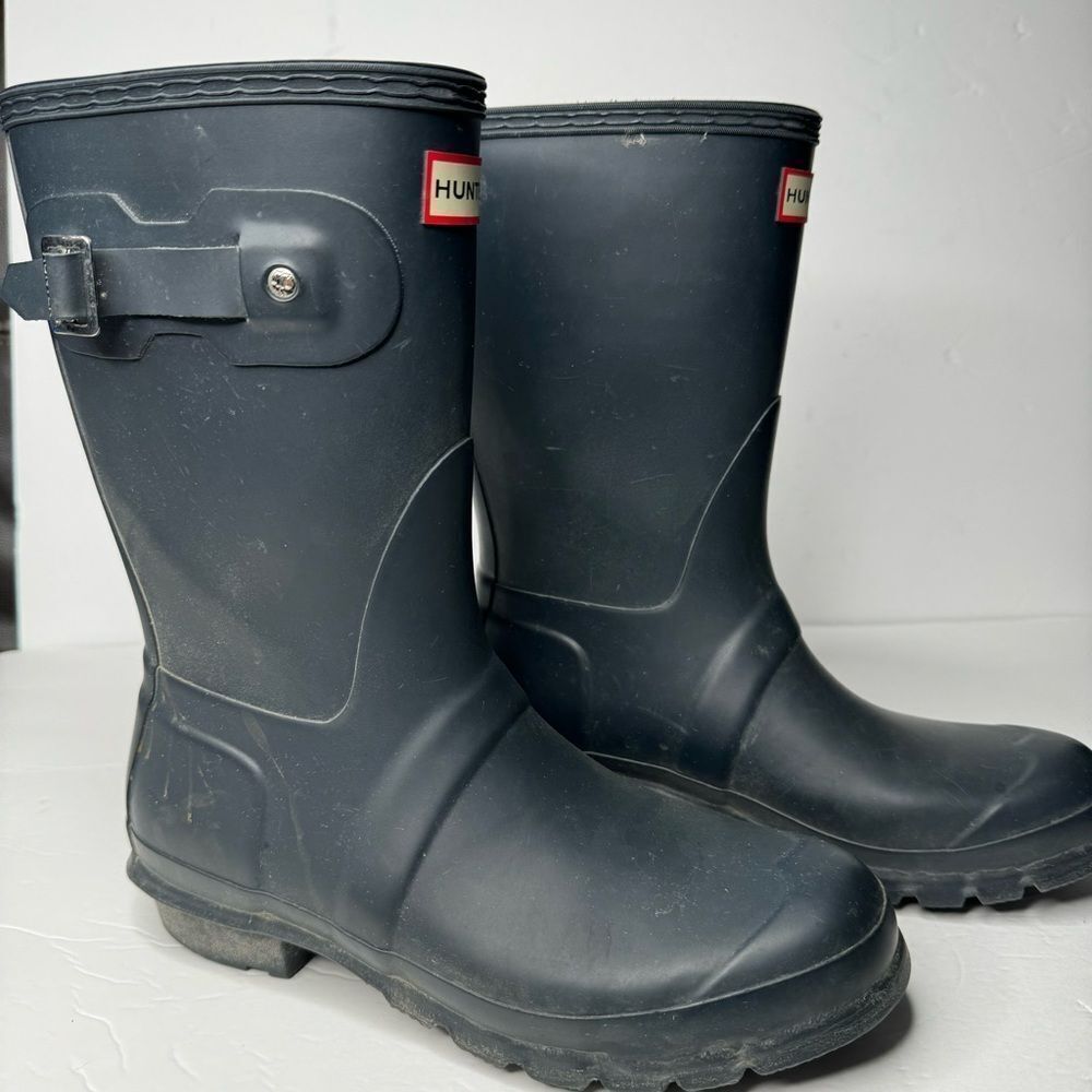 Hunter Black Ankle Boots